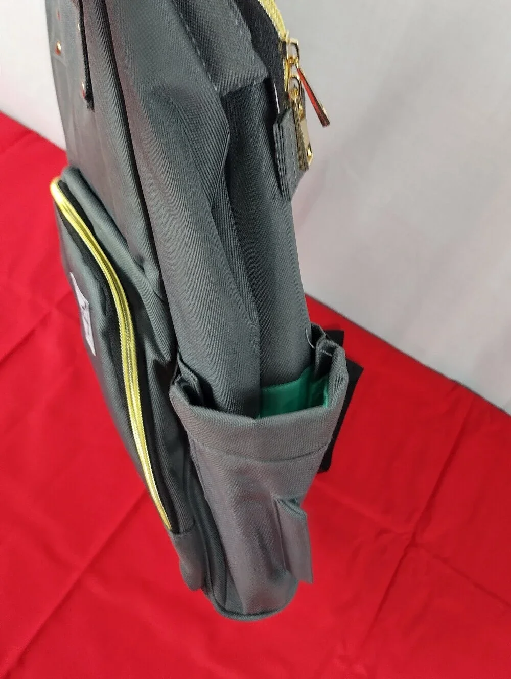 Motif Medical Breast Pump Backpack Insulated Diaper Bag Travel Organizer Gray